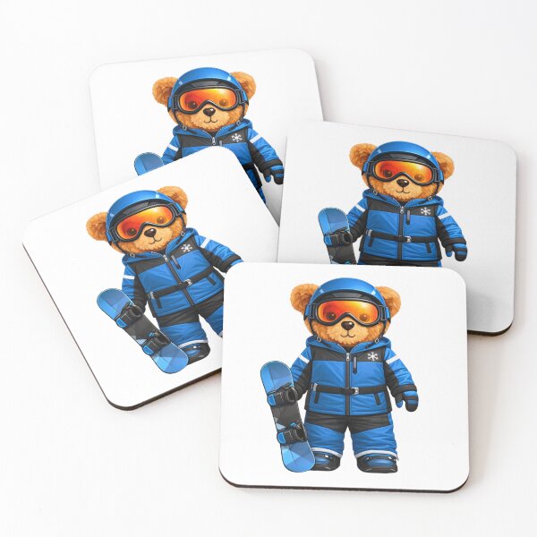 Item preview, Cute Snowboarder Teddy Bear in Blue Winter Gear Illustration designed and sold by CuteBear87.