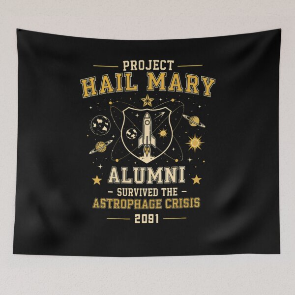 Item preview, Project Hail Mary Alumni Survived Astrophage Crisis 2091 Vintage Sci Fi Classic T-Shirt designed and sold by Qwertycraftd.