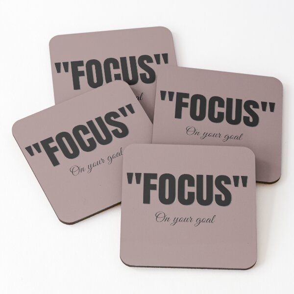 Item preview, Focus On Your Goal Motivation Typography Design designed and sold by PrataeAesthetics.