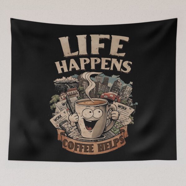 Item preview, Life Happens Coffee Helps designed and sold by RebenCantik.