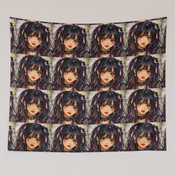 Item preview, Gothic Pixel Anime Girl – Dark Kawaii Aesthetic designed and sold by EchoWave11.