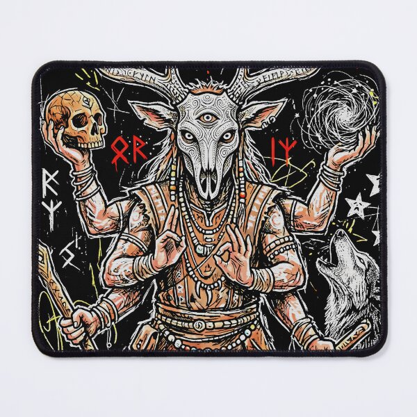 Item preview, Mystical Deer Skull Runes Wolf Stars Dark designed and sold by graphixpolash.