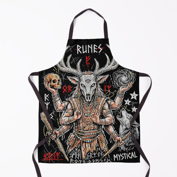 Item preview, Mystical Deer Skull Runes Wolf Stars Dark  designed and sold by graphixpolash.