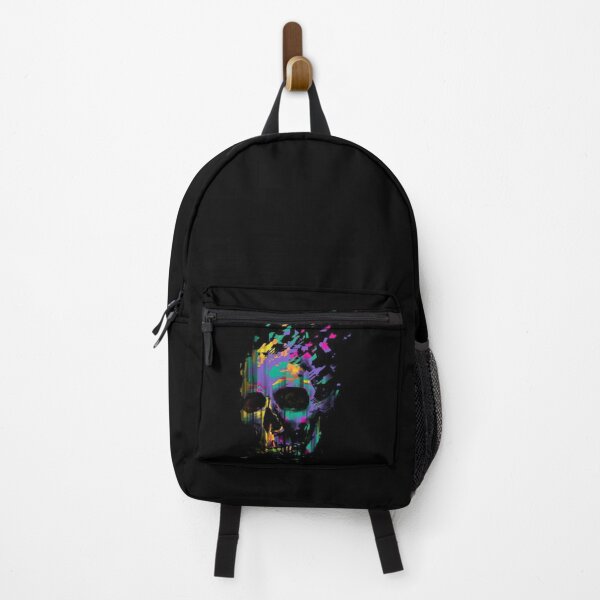 Item preview, Neon Glitch Skull - Abstract Vibrant Digital Art designed and sold by UrbanCanvas 111.