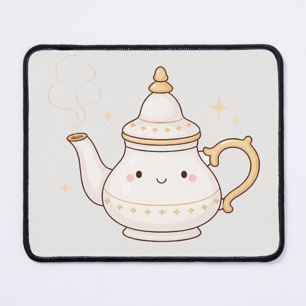 Item preview, Smiling Moroccan Teapot Kawaii Aesthetic Sticker - Gold Accents designed and sold by BY CHOU.