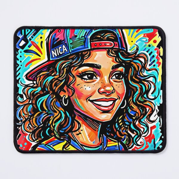 Item preview, Colorful Girl Cap Rainbow Pop Art Sticker Design Nicaragua designed and sold by graphixpolash.