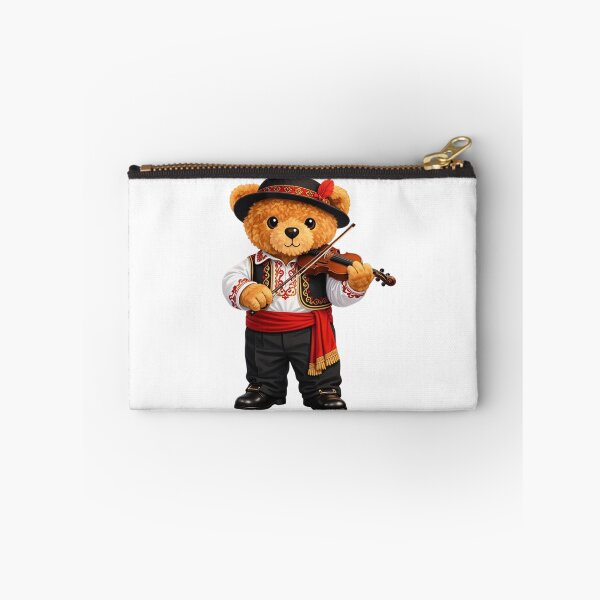 Item preview, Sophisticated Teddy Bear Musician with Violin and Tan Fedora designed and sold by CuteBear87.
