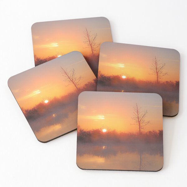 Item preview, Sunrise at the lake with magical colors designed and sold by Pietschi2022.