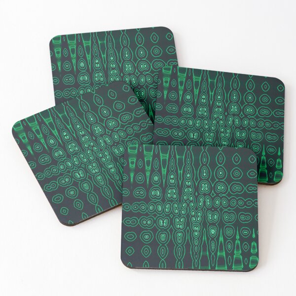 Item preview, abstract neon pattern in turquoise and green designed and sold by Isar1.