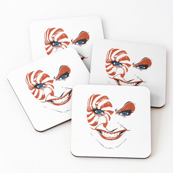 Item preview, Sinister Smiling Spiral Girl Clown Face designed and sold by StencilMenace.