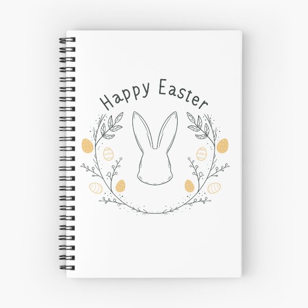 Item preview, Aesthetic Bunny Line Art with Leaves & Eggs – Minimalist Boho Easter Design designed and sold by Xatutik.art.