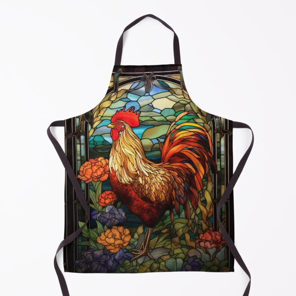 Item preview, Rooster Stained Glass Art designed and sold by pinkal.
