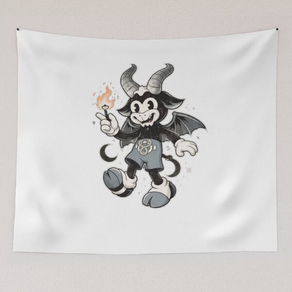 Item preview, Retro Devil Cartoon Goat – Dark Vintage Streetwear Design designed and sold by Elgrande2027.