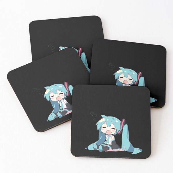 Item preview, Cute Chibi Virtual Idol – Sleepy Anime Girl with Twin Tails designed and sold by Dyan4.