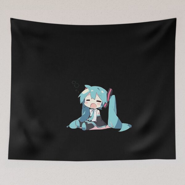 Item preview, Cute Chibi Virtual Idol – Sleepy Anime Girl with Twin Tails designed and sold by Dyan4.