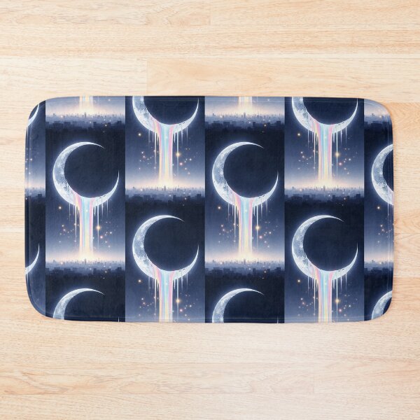 Item preview, Melting Pastel Rainbow Moon Over Dark Cityscape designed and sold by Itsheartshop.