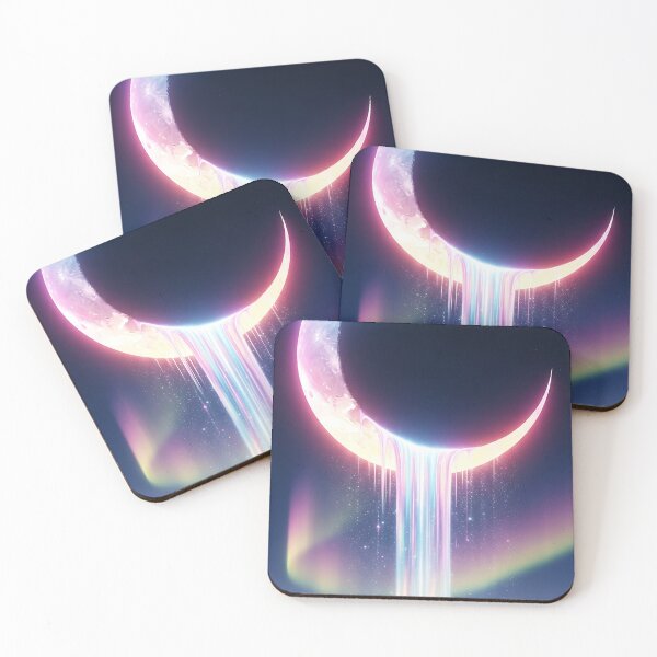 Item preview, Melting Rainbow Moon Over Dark Cityscape designed and sold by Itsheartshop.