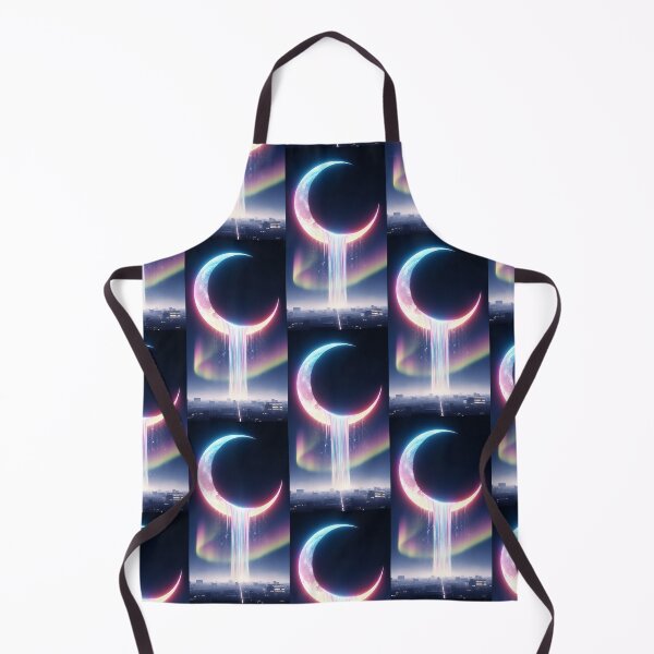 Item preview, Melting Rainbow Moon Over Dark Cityscape designed and sold by Itsheartshop.