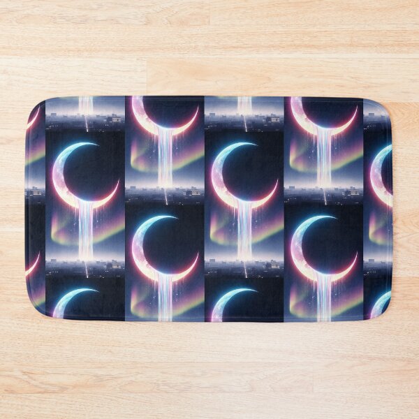 Item preview, Melting Rainbow Moon Over Dark Cityscape designed and sold by Itsheartshop.