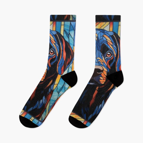 Item preview, Black Labrador Stained Glass designed and sold by pinkal.