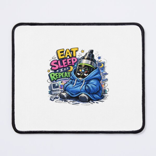 Item preview, EAT SLEEP REPEAT - Doodle Scribble Quantum Physics designed and sold by sabily.