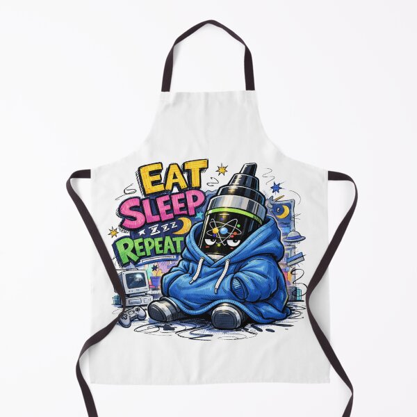 Item preview, EAT SLEEP REPEAT - Doodle Scribble Quantum Physics designed and sold by sabily.