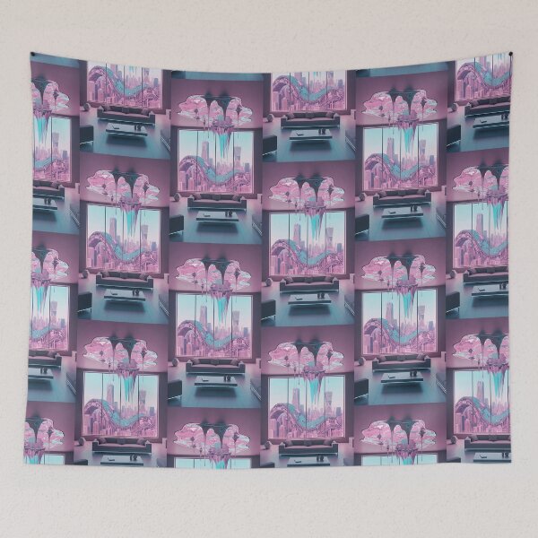 Item preview, Surreal Melting Ceiling Interior With Wavy Cityscape designed and sold by Itsheartshop.