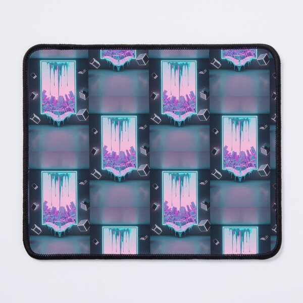 Item preview, Melting Neon Portal Frame Surreal Cityscape designed and sold by Itsheartshop.