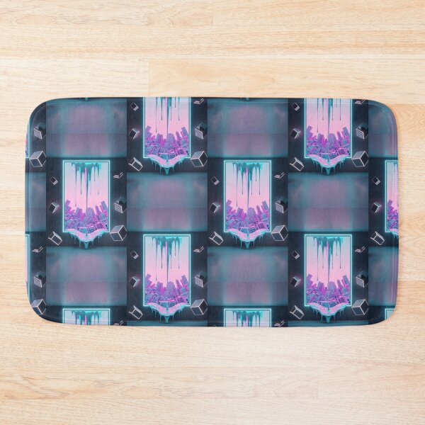 Item preview, Melting Neon Portal Frame Surreal Cityscape designed and sold by Itsheartshop.