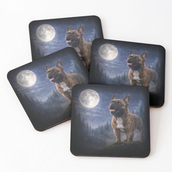 Item preview, French Bulldog Full Moon Forest Night Moody Starry Sky designed and sold by JessArty ⭐⭐⭐⭐⭐.