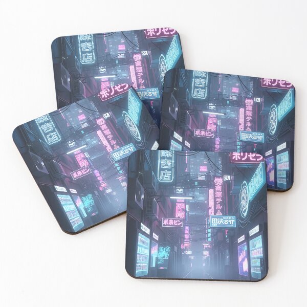 Item preview, Cyberpunk Tokyo Alleyway Neon Night Rain designed and sold by Itsheartshop.