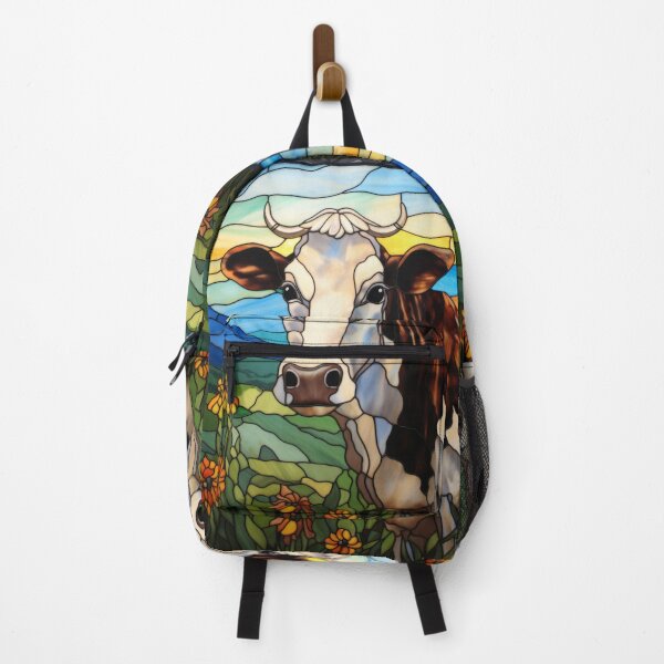 Item preview, Dairy Cow in Meadow Stained Glass Art designed and sold by pinkal.