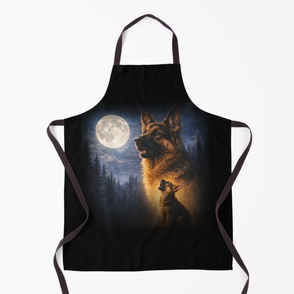 Item preview, German Shepherd And Puppy Full Moon Forest Night Starry Sky designed and sold by JessArty ⭐⭐⭐⭐⭐.