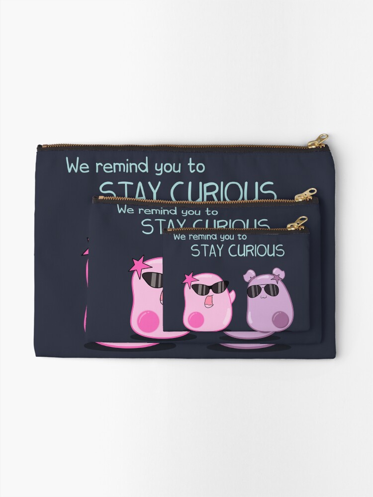Alternate view of Stay Curious! with the Amoeba Sisters Zipper Pouch