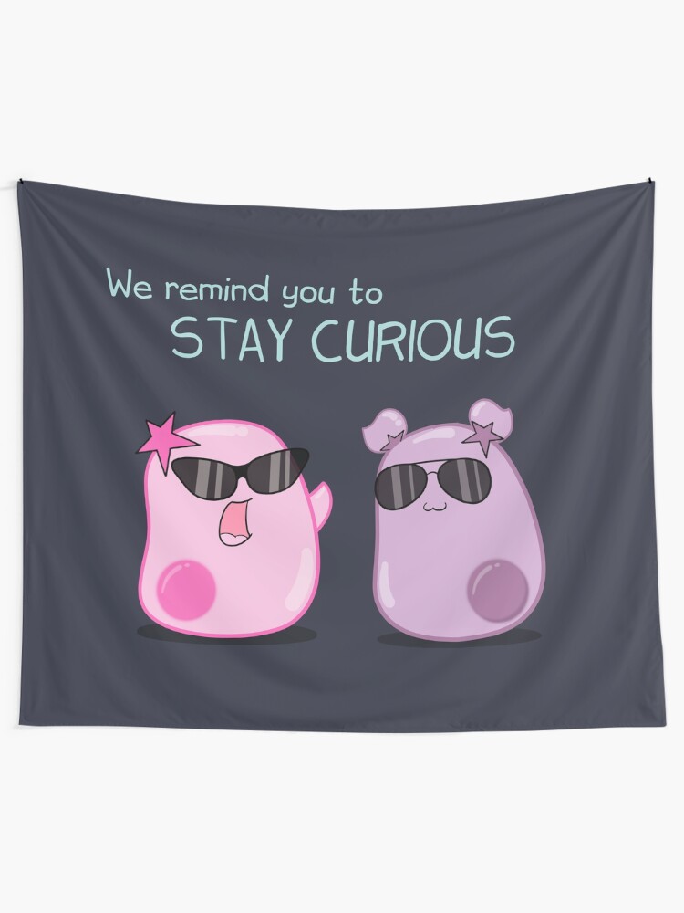 Alternate view of Stay Curious! with the Amoeba Sisters Tapestry