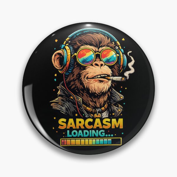 Item preview, Sarcasm Loading Monkey – Funny Sarcastic Monkey With Headphones & Sunglasses designed and sold by UnicornDreamers.