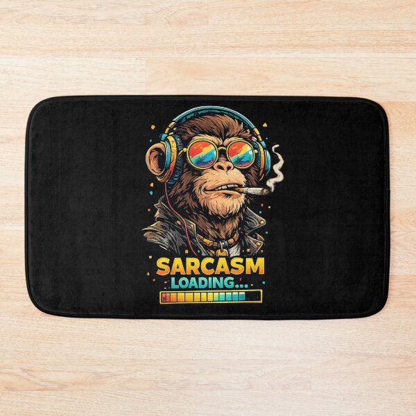 Item preview, Sarcasm Loading Monkey – Funny Sarcastic Monkey With Headphones & Sunglasses designed and sold by UnicornDreamers.