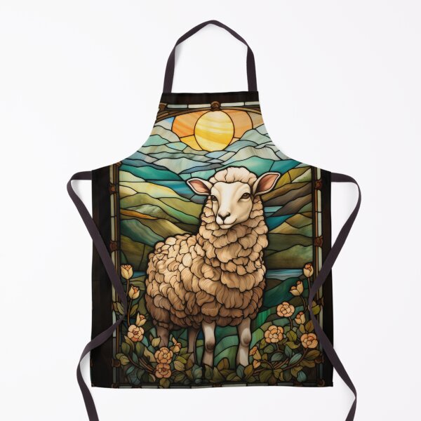 Item preview, Peaceful Lamb Stained Glass Art designed and sold by pinkal.