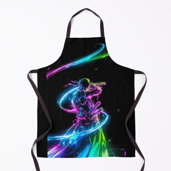 Item preview, Zoro | Neon Samurai Energy Burst – Anime Warrior in Rainbow Glow designed and sold by Dyan4.