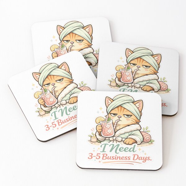 Item preview, I Need 3-5 Business Days. — Spa Day Cat Sticker designed and sold by Gentlestate.