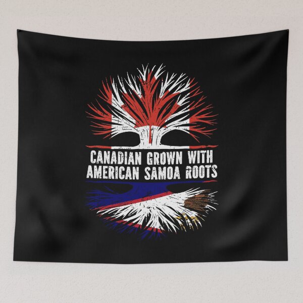 Item preview, Canadian Grown with American Samoa Roots Canada Flag designed and sold by CosmoKitsch.