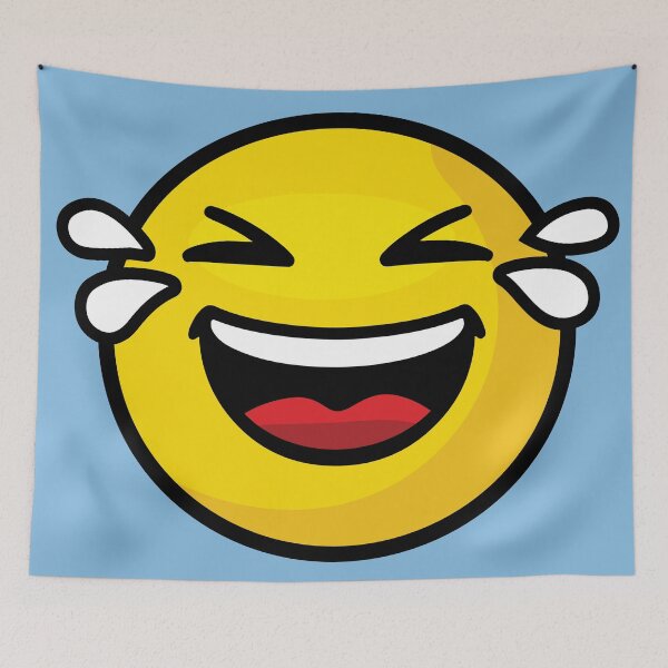 Item preview, Laughing smiley emoticon Emoji Icon. Cartoon happy Face with laughing mouth and Tears of Joy Expression designed and sold by AtonuHaque.