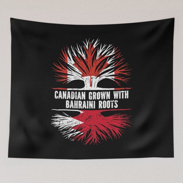 Item preview, Canadian Grown with Bahraini Roots Canada Flag designed and sold by CosmoKitsch.