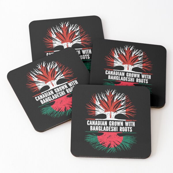 Item preview, Canadian Grown with Bangladeshi Roots Canada Flag designed and sold by CosmoKitsch.