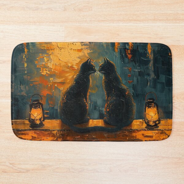 Item preview, Two Black Cats Under Golden Moon designed and sold by Erika Kaisersot.