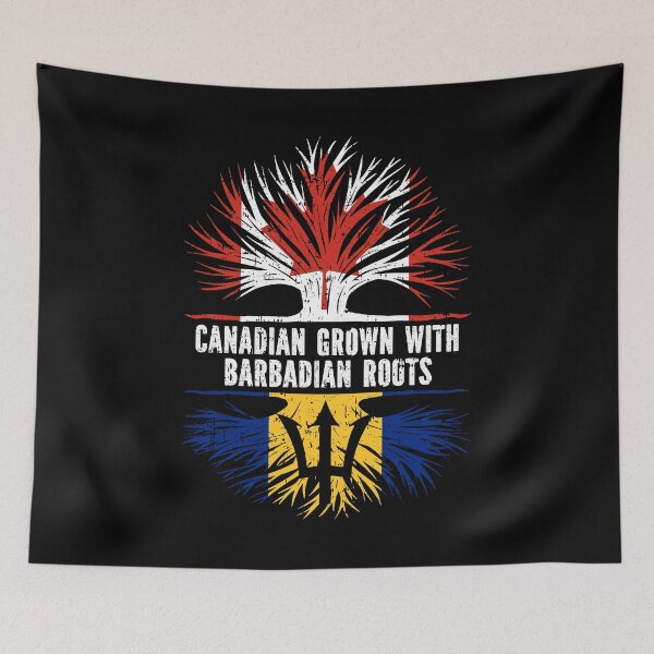 Item preview, Canadian Grown with Barbadian  Roots Canada Flag designed and sold by CosmoKitsch.