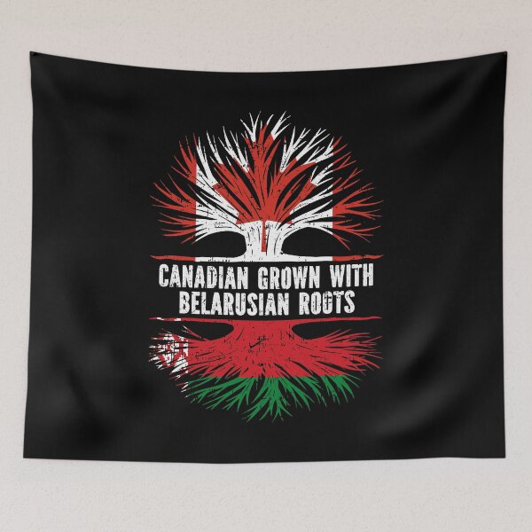 Item preview, Canadian Grown with Belarusian Roots Canada Flag designed and sold by CosmoKitsch.