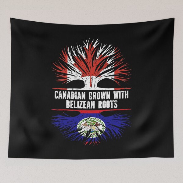 Item preview, Canadian Grown with Belizean Roots Canada Flag designed and sold by CosmoKitsch.