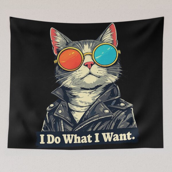 Item preview, Cool Cat With Sunglasses “I Do What I Want”   designed and sold by UnicornDreamers.