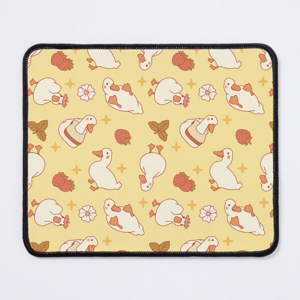 Item preview, Ducks and strawberries pattern designed and sold by Erika Vaigel Illustrations.